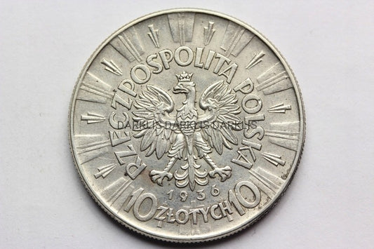 10 ZŁOTYCH POLSKA 1936 JÓZEF PIŁSUDSKI -SUPER STAN