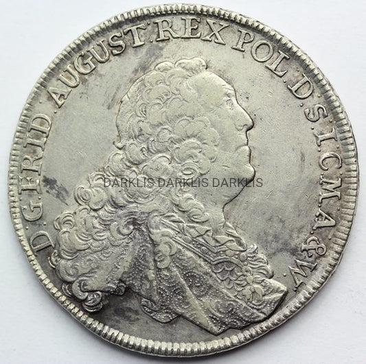 TALAR POLSKA SAKSONIA 1763 FWoF DREZNO AUGUST III SAS 2+