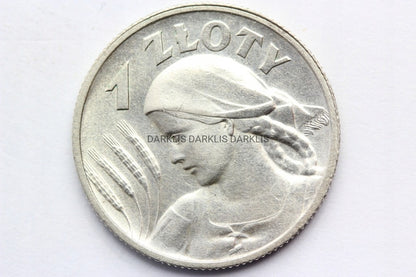 1 ZŁ POLSKA 1925 - ŻNIWIARKA MENNICZA STAN 1/1-
